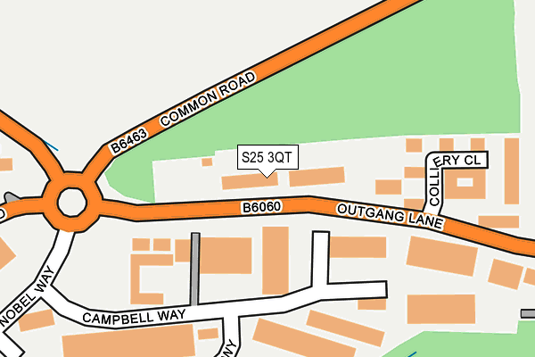 S25 3QT map - OS OpenMap – Local (Ordnance Survey) S25 3QT map - OS OpenMap – Local (Ordnance Survey)