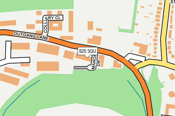S25 3QU map - OS OpenMap – Local (Ordnance Survey) S25 3QU map - OS OpenMap – Local (Ordnance Survey)