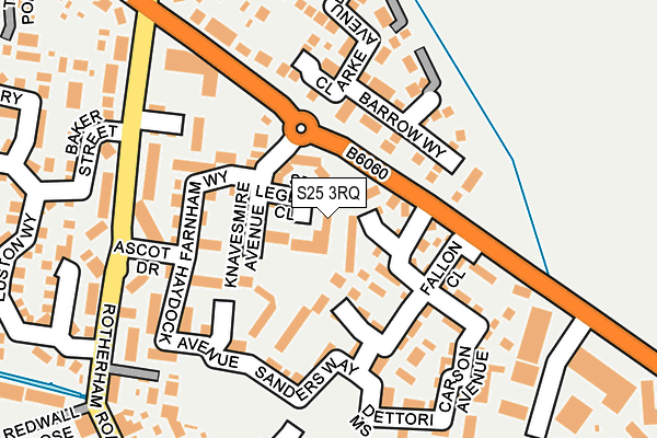 S25 3RQ map - OS OpenMap – Local (Ordnance Survey)