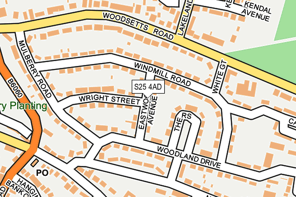 S25 4AD map - OS OpenMap – Local (Ordnance Survey) S25 4AD map - OS OpenMap – Local (Ordnance Survey)