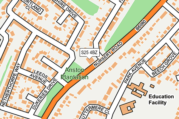 S25 4BZ map - OS OpenMap – Local (Ordnance Survey) S25 4BZ map - OS OpenMap – Local (Ordnance Survey)