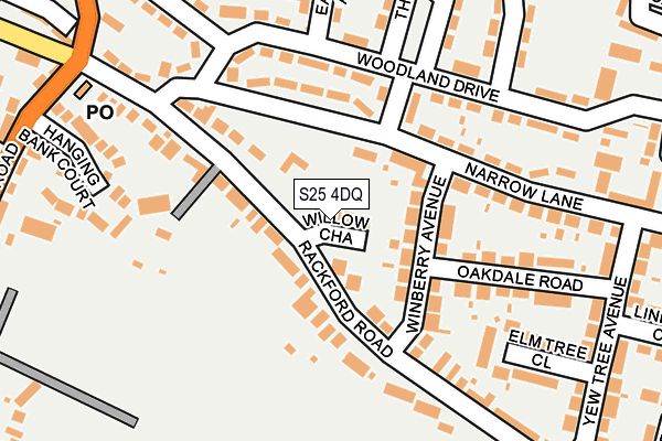 S25 4DQ map - OS OpenMap – Local (Ordnance Survey) S25 4DQ map - OS OpenMap – Local (Ordnance Survey)