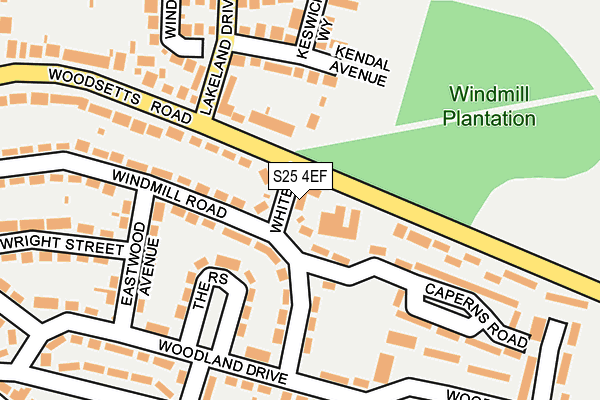 S25 4EF map - OS OpenMap – Local (Ordnance Survey) S25 4EF map - OS OpenMap – Local (Ordnance Survey)