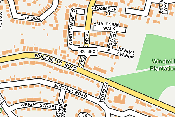 S25 4EX map - OS OpenMap – Local (Ordnance Survey) S25 4EX map - OS OpenMap – Local (Ordnance Survey)