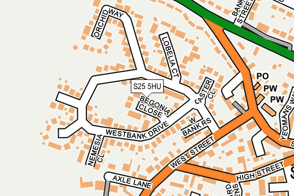 S25 5HU map - OS OpenMap – Local (Ordnance Survey) S25 5HU map - OS OpenMap – Local (Ordnance Survey)