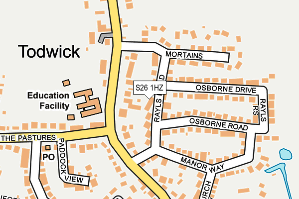 S26 1HZ map - OS OpenMap – Local (Ordnance Survey) S26 1HZ map - OS OpenMap – Local (Ordnance Survey)
