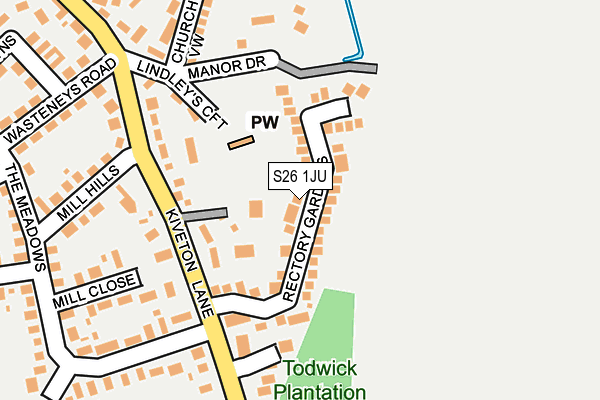 S26 1JU map - OS OpenMap – Local (Ordnance Survey) S26 1JU map - OS OpenMap – Local (Ordnance Survey)