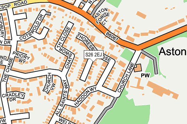 S26 2EJ map - OS OpenMap – Local (Ordnance Survey) S26 2EJ map - OS OpenMap – Local (Ordnance Survey)