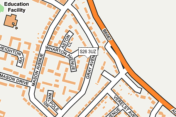 S26 3UZ map - OS OpenMap – Local (Ordnance Survey) S26 3UZ map - OS OpenMap – Local (Ordnance Survey)