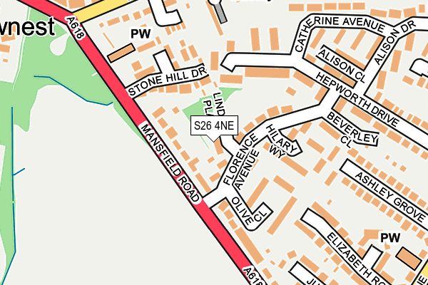S26 4NE map - OS OpenMap – Local (Ordnance Survey) S26 4NE map - OS OpenMap – Local (Ordnance Survey)