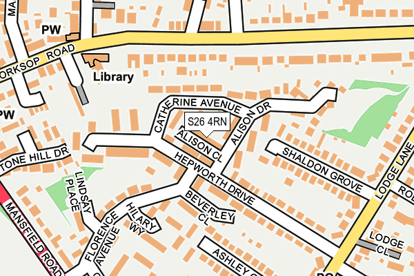 S26 4RN map - OS OpenMap – Local (Ordnance Survey) S26 4RN map - OS OpenMap – Local (Ordnance Survey)