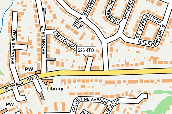 S26 4TQ map - OS OpenMap – Local (Ordnance Survey) S26 4TQ map - OS OpenMap – Local (Ordnance Survey)