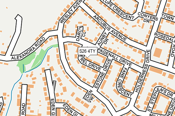 S26 4TY map - OS OpenMap – Local (Ordnance Survey) S26 4TY map - OS OpenMap – Local (Ordnance Survey)