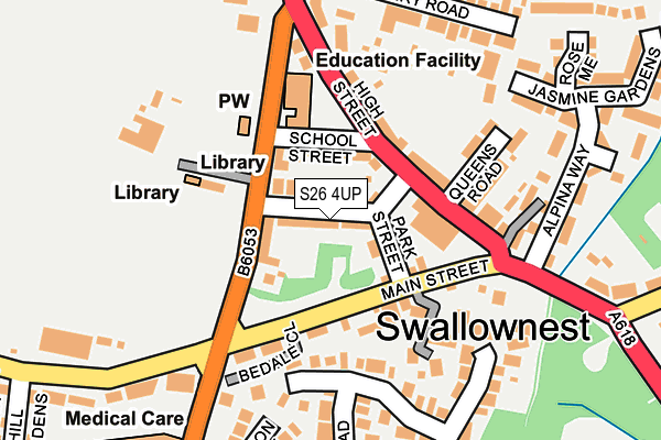 S26 4UP map - OS OpenMap – Local (Ordnance Survey) S26 4UP map - OS OpenMap – Local (Ordnance Survey)