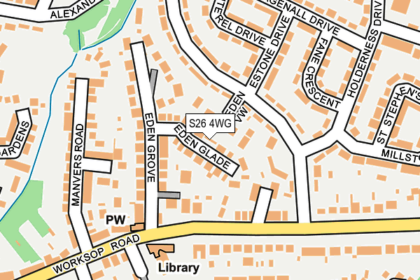 S26 4WG map - OS OpenMap – Local (Ordnance Survey) S26 4WG map - OS OpenMap – Local (Ordnance Survey)
