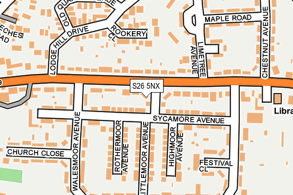 S26 5NX map - OS OpenMap – Local (Ordnance Survey) S26 5NX map - OS OpenMap – Local (Ordnance Survey)