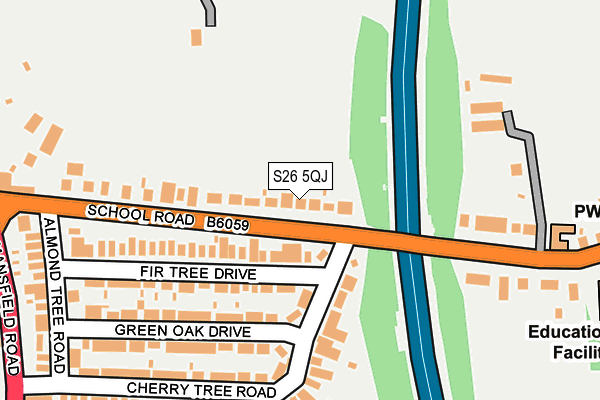 S26 5QJ map - OS OpenMap – Local (Ordnance Survey) S26 5QJ map - OS OpenMap – Local (Ordnance Survey)