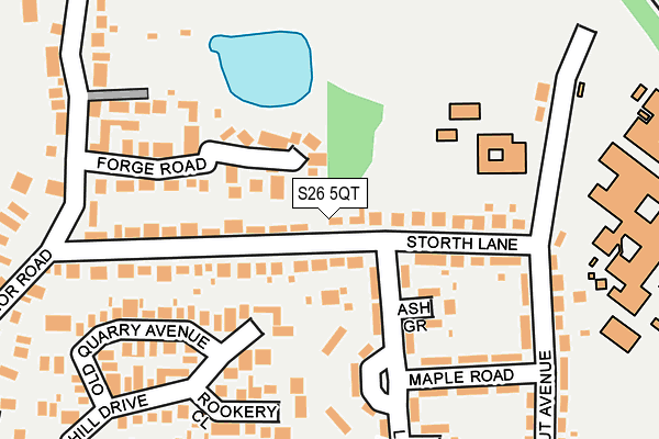S26 5QT map - OS OpenMap – Local (Ordnance Survey) S26 5QT map - OS OpenMap – Local (Ordnance Survey)