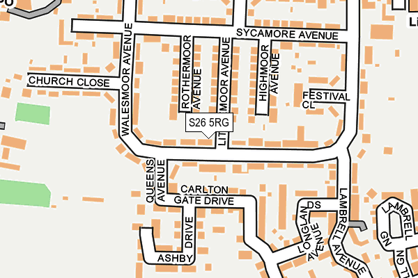 S26 5RG map - OS OpenMap – Local (Ordnance Survey) S26 5RG map - OS OpenMap – Local (Ordnance Survey)