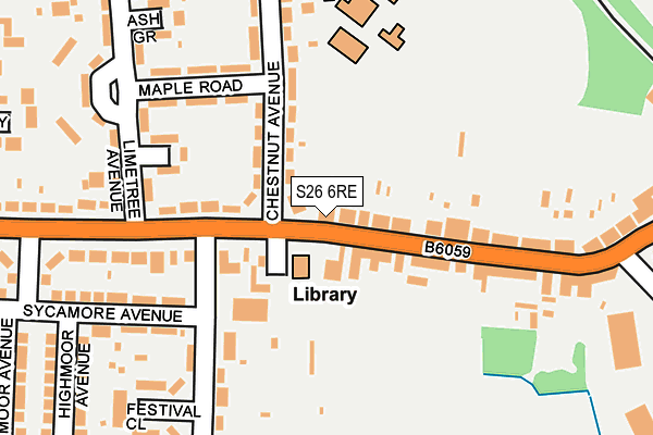 S26 6RE map - OS OpenMap – Local (Ordnance Survey) S26 6RE map - OS OpenMap – Local (Ordnance Survey)