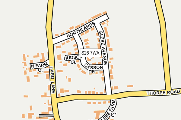 S26 7WA map - OS OpenMap – Local (Ordnance Survey) S26 7WA map - OS OpenMap – Local (Ordnance Survey)