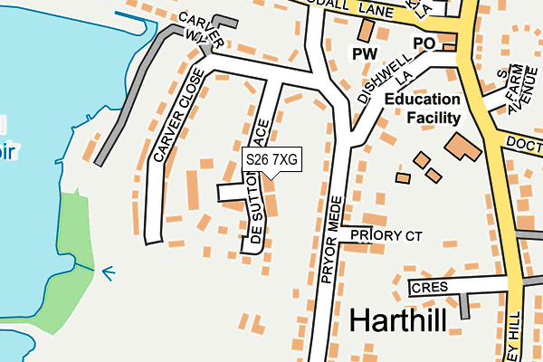 S26 7XG map - OS OpenMap – Local (Ordnance Survey) S26 7XG map - OS OpenMap – Local (Ordnance Survey)