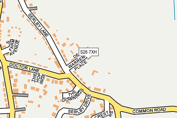 S26 7XH map - OS OpenMap – Local (Ordnance Survey) S26 7XH map - OS OpenMap – Local (Ordnance Survey)