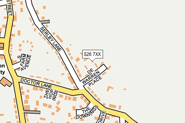 S26 7XX map - OS OpenMap – Local (Ordnance Survey) S26 7XX map - OS OpenMap – Local (Ordnance Survey)