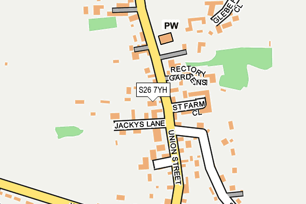 S26 7YH map - OS OpenMap – Local (Ordnance Survey) S26 7YH map - OS OpenMap – Local (Ordnance Survey)