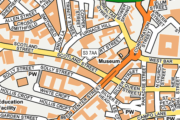 S3 7AA map - OS OpenMap – Local (Ordnance Survey) S3 7AA map - OS OpenMap – Local (Ordnance Survey)