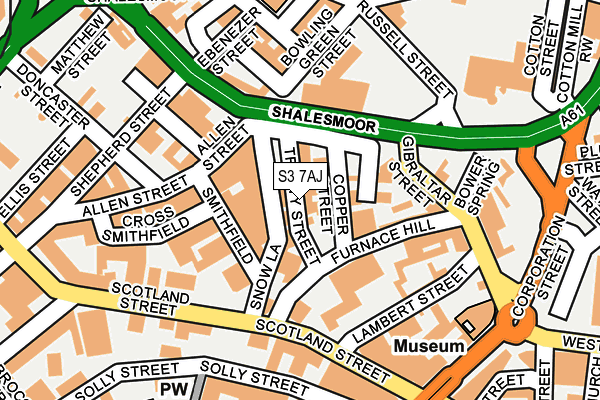 S3 7AJ map - OS OpenMap – Local (Ordnance Survey) S3 7AJ map - OS OpenMap – Local (Ordnance Survey)