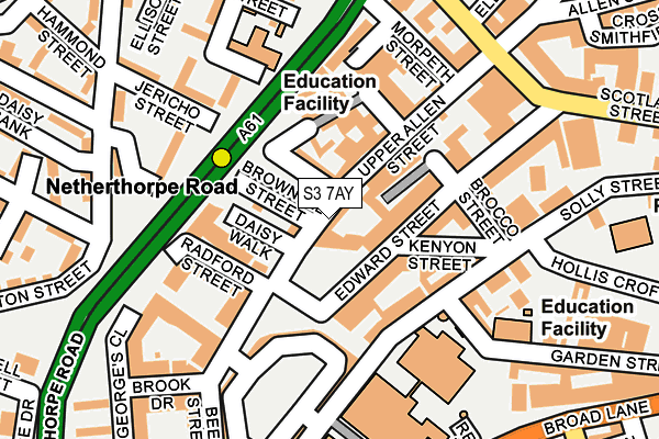 S3 7AY map - OS OpenMap – Local (Ordnance Survey) S3 7AY map - OS OpenMap – Local (Ordnance Survey)