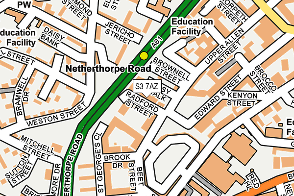 S3 7AZ map - OS OpenMap – Local (Ordnance Survey) S3 7AZ map - OS OpenMap – Local (Ordnance Survey)