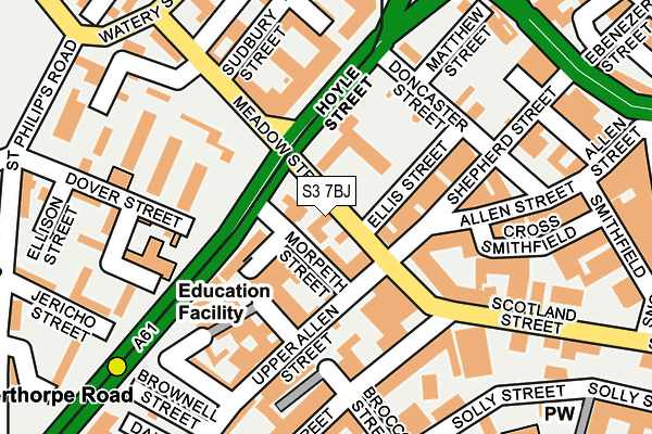 S3 7BJ map - OS OpenMap – Local (Ordnance Survey) S3 7BJ map - OS OpenMap – Local (Ordnance Survey)