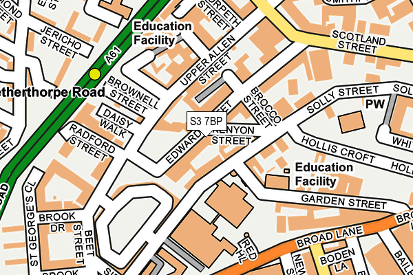 S3 7BP map - OS OpenMap – Local (Ordnance Survey) S3 7BP map - OS OpenMap – Local (Ordnance Survey)