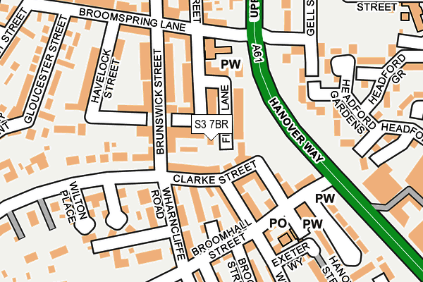 S3 7BR map - OS OpenMap – Local (Ordnance Survey) S3 7BR map - OS OpenMap – Local (Ordnance Survey)