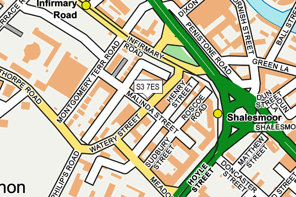 S3 7ES map - OS OpenMap – Local (Ordnance Survey) S3 7ES map - OS OpenMap – Local (Ordnance Survey)