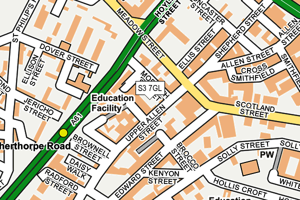 S3 7GL map - OS OpenMap – Local (Ordnance Survey) S3 7GL map - OS OpenMap – Local (Ordnance Survey)