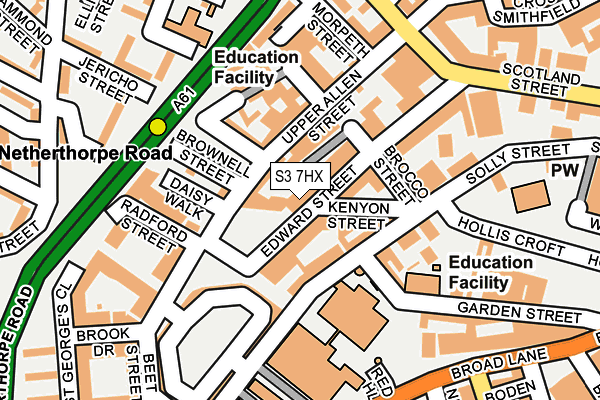 S3 7HX map - OS OpenMap – Local (Ordnance Survey) S3 7HX map - OS OpenMap – Local (Ordnance Survey)