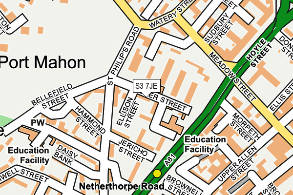 S3 7JE map - OS OpenMap – Local (Ordnance Survey) S3 7JE map - OS OpenMap – Local (Ordnance Survey)
