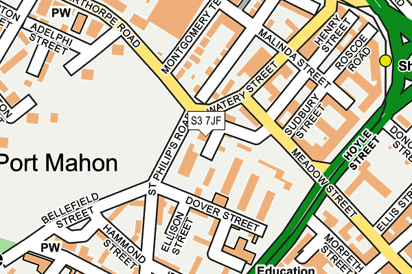 S3 7JF map - OS OpenMap – Local (Ordnance Survey) S3 7JF map - OS OpenMap – Local (Ordnance Survey)
