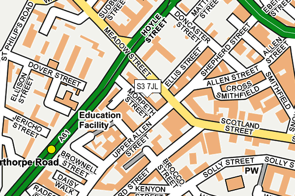 S3 7JL map - OS OpenMap – Local (Ordnance Survey) S3 7JL map - OS OpenMap – Local (Ordnance Survey)