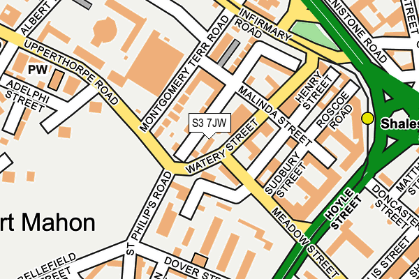 S3 7JW map - OS OpenMap – Local (Ordnance Survey) S3 7JW map - OS OpenMap – Local (Ordnance Survey)