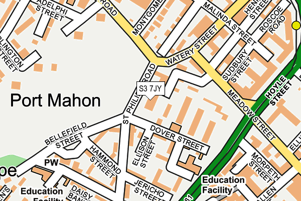 S3 7JY map - OS OpenMap – Local (Ordnance Survey) S3 7JY map - OS OpenMap – Local (Ordnance Survey)