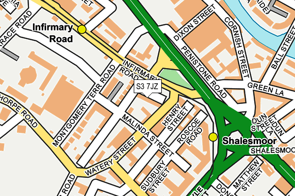 S3 7JZ map - OS OpenMap – Local (Ordnance Survey) S3 7JZ map - OS OpenMap – Local (Ordnance Survey)