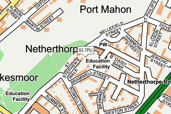 S3 7PU map - OS OpenMap – Local (Ordnance Survey) S3 7PU map - OS OpenMap – Local (Ordnance Survey)