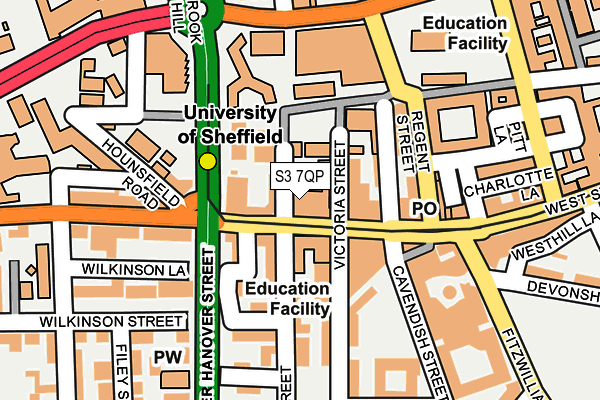 S3 7QP map - OS OpenMap – Local (Ordnance Survey) S3 7QP map - OS OpenMap – Local (Ordnance Survey)