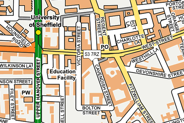 S3 7RZ map - OS OpenMap – Local (Ordnance Survey) S3 7RZ map - OS OpenMap – Local (Ordnance Survey)
