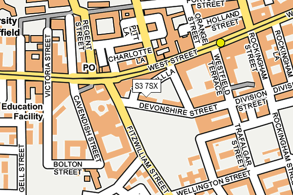 S3 7SX map - OS OpenMap – Local (Ordnance Survey) S3 7SX map - OS OpenMap – Local (Ordnance Survey)