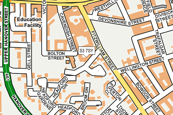 S3 7SY map - OS OpenMap – Local (Ordnance Survey) S3 7SY map - OS OpenMap – Local (Ordnance Survey)